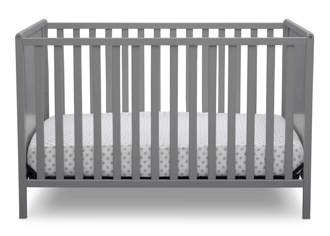 Delta Children Grey (026) Heartland Classic 4-in-1 Convertible Crib, Crib Front, a2a