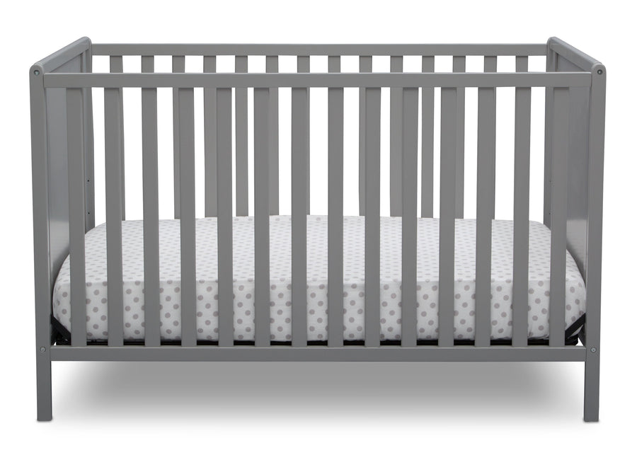 Delta Children Grey (026) Heartland Classic 4-in-1 Convertible Crib, Crib Front, a2a 2-Heartland Classic 4-in-1 Convertible Crib