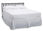 Delta Children Charcoal Grey (029) Heartland Classic 4-in-1 Convertible Crib, Full Size Bed Angle, b6b 12-Heartland Classic 4-in-1 Convertible Crib