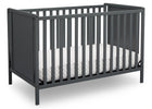 Delta Children Charcoal Grey (029) Heartland Classic 4-in-1 Convertible Crib, Crib Angle, b3b 9-Heartland Classic 4-in-1 Convertible Crib