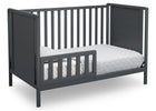 Delta Children Charcoal Grey (029) Heartland Classic 4-in-1 Convertible Crib, Toddler Bed Angle, b4b 10-Heartland Classic 4-in-1 Convertible Crib