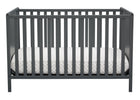 Delta Children Charcoal Grey (029) Heartland Classic 4-in-1 Convertible Crib, Crib Front, b2b 8-Heartland Classic 4-in-1 Convertible Crib