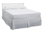Delta Children Bianca White (130) Heartland Classic 4-in-1 Convertible Crib, Full Size Bed Angle, c6c 18-Heartland Classic 4-in-1 Convertible Crib