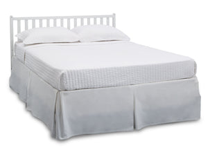 Delta Children Bianca White (130) Heartland Classic 4-in-1 Convertible Crib, Full Size Bed Angle, c6c 23