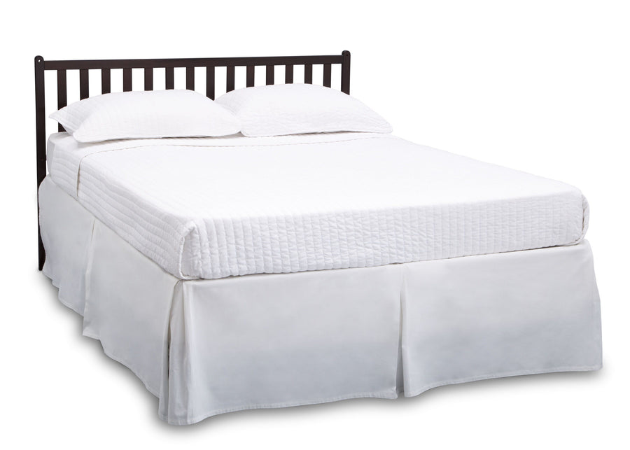 Delta Children Dark Chocolate (207) Heartland Classic 4-in-1 Convertible Crib, Full Size Bed Angle, d6d 24-Heartland Classic 4-in-1 Convertible Crib
