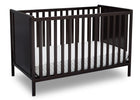 Delta Children Dark Chocolate (207) Heartland Classic 4-in-1 Convertible Crib, Crib Angle, d3d 21-Heartland Classic 4-in-1 Convertible Crib
