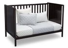 Delta Children Dark Chocolate (207) Heartland Classic 4-in-1 Convertible Crib, Day Bed Angle, d5d 23-Heartland Classic 4-in-1 Convertible Crib