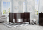 Delta Children Dark Chocolate (207) Heartland Classic 4-in-1 Convertible Crib, Room, d1d 19-Heartland Classic 4-in-1 Convertible Crib