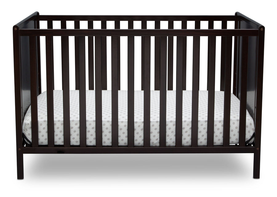 Delta Children Dark Chocolate (207) Heartland Classic 4-in-1 Convertible Crib, Crib Front, d2d 20-Heartland Classic 4-in-1 Convertible Crib