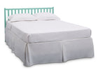 Delta Children Aqua (347) Heartland Classic 4-in-1 Convertible Crib, Full Size Bed Angle, e6e 30-Heartland Classic 4-in-1 Convertible Crib