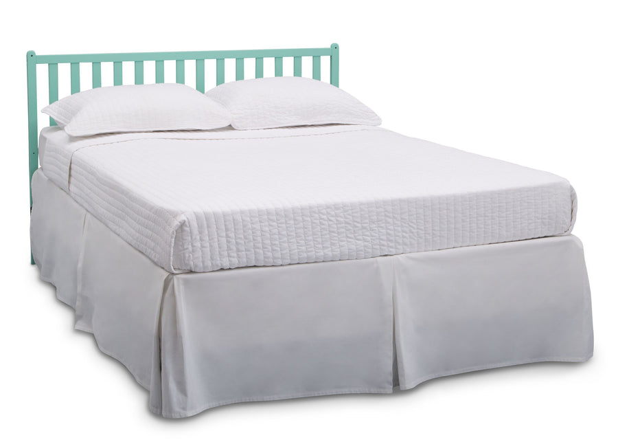 Delta Children Aqua (347) Heartland Classic 4-in-1 Convertible Crib, Full Size Bed Angle, e6e 30-Heartland Classic 4-in-1 Convertible Crib