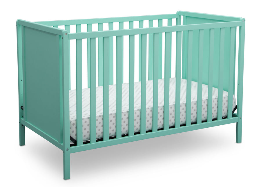 Delta Children Aqua (347) Heartland Classic 4-in-1 Convertible Crib, Crib Angle, e3e 27-Heartland Classic 4-in-1 Convertible Crib