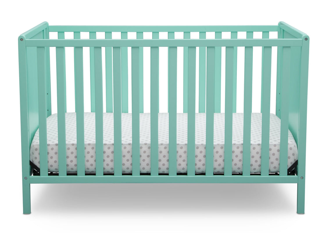 Delta Children Aqua (347) Heartland Classic 4-in-1 Convertible Crib, Crib Front, e2e