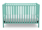Delta Children Aqua (347) Heartland Classic 4-in-1 Convertible Crib, Crib Front, e2e 26-Heartland Classic 4-in-1 Convertible Crib