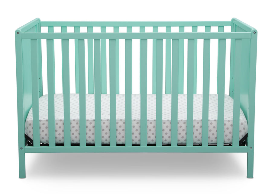 Delta Children Aqua (347) Heartland Classic 4-in-1 Convertible Crib, Crib Front, e2e 26-Heartland Classic 4-in-1 Convertible Crib