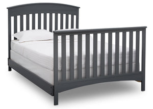 Delta Children Charcoal Grey (029) Bennington Elite Arched 4-in-1 Convertible Crib, Full Size Bed, a6a 8