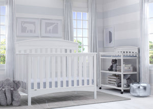 Delta Children Bianca (130) Bennington Elite Arched 4-in-1 Convertible Crib, Room, b1b 1