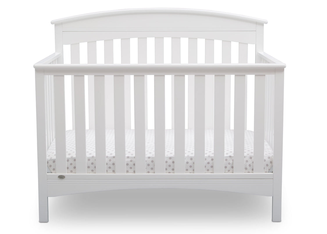 Delta Children Bianca (130) Bennington Elite Arched 4-in-1 Convertible Crib, Crib Front, b2b