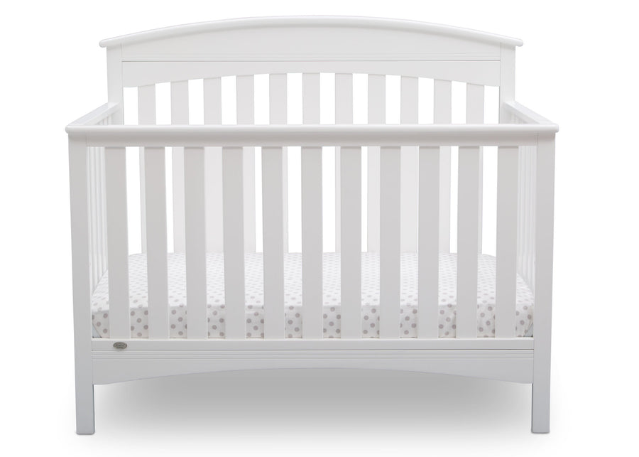 Delta Children Bianca (130) Bennington Elite Arched 4-in-1 Convertible Crib, Crib Front, b2b 8-Bennington Elite Arched 4-in-1 Convertible Crib
