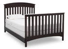 Delta Children Dark Espresso (958) Bennington Elite Arched 4-in-1 Convertible Crib, Full Size Bed, c6c 18-Bennington Elite Arched 4-in-1 Convertible Crib