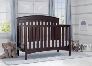 Delta Children Dark Espresso (958) Bennington Elite Arched 4-in-1 Convertible Crib 35