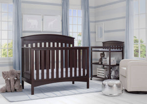 Delta Children Dark Espresso (958) Bennington Elite Arched 4-in-1 Convertible Crib, Room, c1c 2