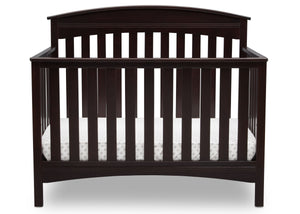 Delta Children Dark Espresso (958) Bennington Elite Arched 4-in-1 Convertible Crib, Crib Front, c2c 16