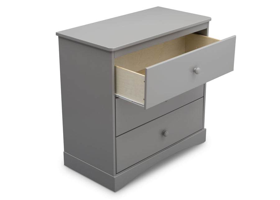 Grey (026) 4-Skylar 3 Drawer Dresser with Changing Top
