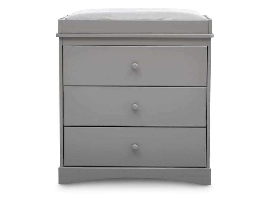 Grey (026) 1-Skylar 3 Drawer Dresser with Changing Top