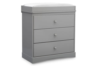 Delta Children Grey (026) Skylar 3 Drawer Dresser w Changing Top (558030), Sideview, b3b 13