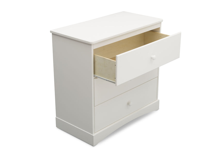 Bianca White (130) 9-Skylar 3 Drawer Dresser with Changing Top
