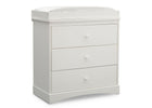 Bianca White (130) 7-Skylar 3 Drawer Dresser with Changing Top