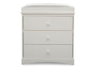Bianca White (130) 6-Skylar 3 Drawer Dresser with Changing Top
