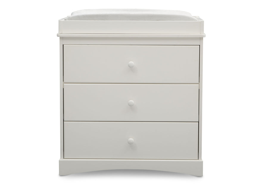 Bianca White (130) 6-Skylar 3 Drawer Dresser with Changing Top