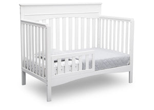 Delta Children Bianca White (130) Skylar 4-in-1 Convertible Crib (558150), Toddler Bed, c4c 6