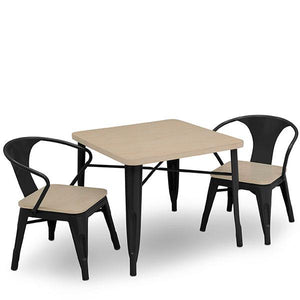 Delta Children Black with Driftwood (1312) Bistro Kids Play Table (560302), Table and Chair 8