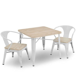 Delta Children White with Driftwood (1313) Bistro Kids Play Table (560302), Table and Chair 37
