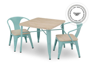 Bistro Table and Chair Set Aqua with Driftwood (1315) 10