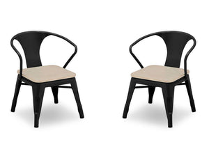 Bistro Table and Chair Set Black with Driftwood (1312) 17