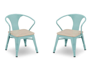 Delta Children Aqua with Driftwood (1315) Bistro Kids Play Table and Chair Set, Chairs View, d5d 22