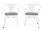 White with Grey Barnboard (153) 4-Bistro Table and 4 Chair Set