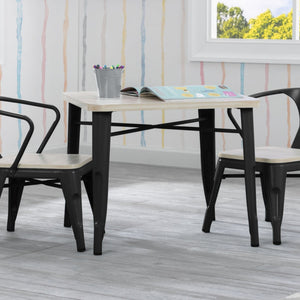 Delta Children Black with Driftwood (1312) Bistro Kids Play Table (560302), Table and Chair 5