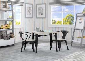 Delta Children Black with Driftwood (1312) Bistro 2-Piece Chair Set (560301), Table and chair, a2a 17