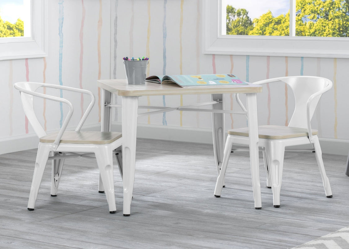 Delta Children White with Driftwood (1313) Bistro Kids Play Table (560302),
