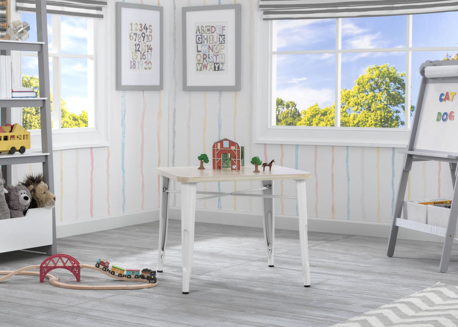 Delta Children White with Driftwood (1313) Bistro Kids Play Table (560302) 6-Bistro Kids Play Table