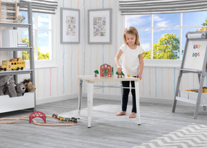 Delta Children White with Driftwood (1313) Bistro Kids Play Table (560302), Room Shot b1b 28