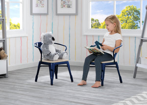 Delta Children Navy with Driftwood (1314) Bistro 2-Piece Chair Set (560301), Hangtag c1c 0