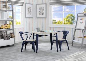 Delta Children Navy with Driftwood (1314) Bistro 2-Piece Chair Set (560301), Table and Chair c2c 5