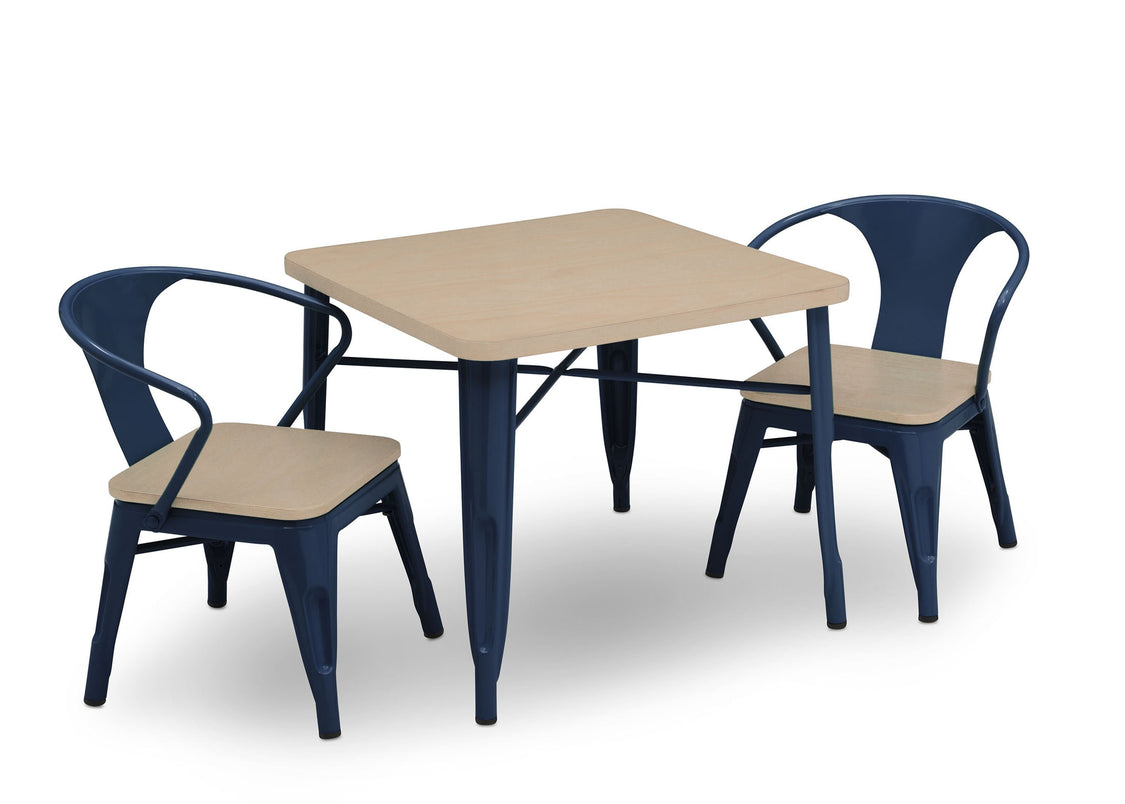 Delta Children Navy with Driftwood (1314) Bistro Kids Play Table (560302), Table and Chair Right Silo, c4c