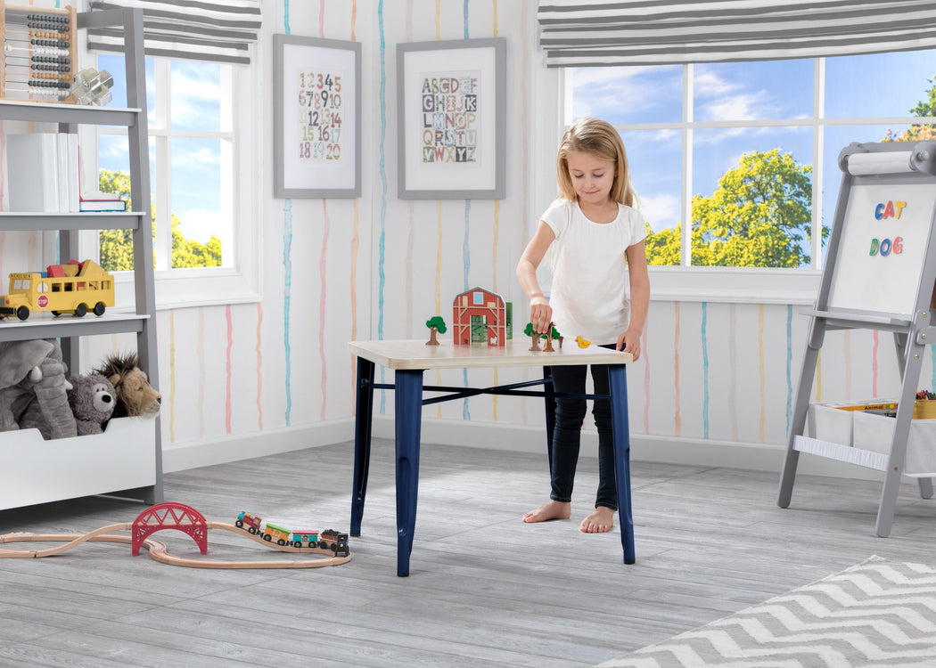 Delta Children Navy with Driftwood (1314) Bistro Kids Play Table (560302), Room Shot, c1c